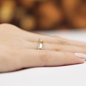 Pierścionek z Brylantami 0,45ct z białego złota próby 585. W-0356B
